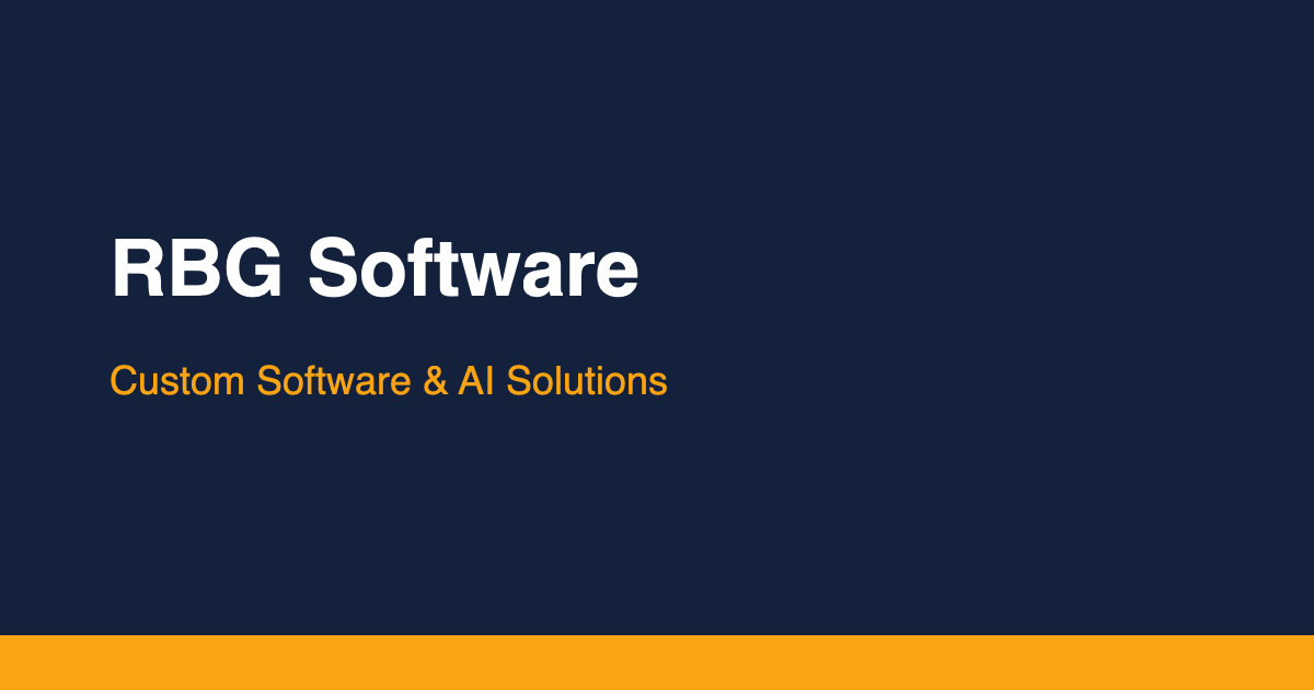Bg Software RBG Software | Custom Software & AI Solutions in the Netherlands